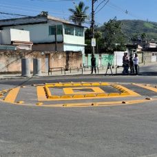 Rotatória implantada nesta semana reduz o tempo de acesso do viaduto a outros pontos de Paciência | Foto: CET-Rio