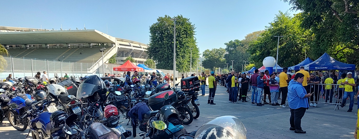 Evento com motociclistas do Maio Amarelo, no Marcanã | Foto: CET-Rio