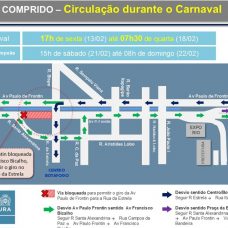 Circulação será alterada durante o Carnaval em vias do Rio Comprido | Arte: CET-Rio