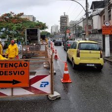 Obra da concessionária Light na Rua Maxwell, no Andaraí | Foto: Divulgação