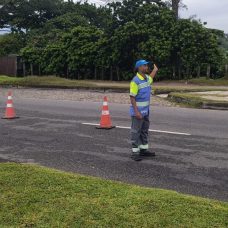 Intervenção no encontro das avenidas Ayrton Senna e Lúcio Costa tem operação de trânsito desde esta terça-feira (10/03) | Foto: CET-Rio